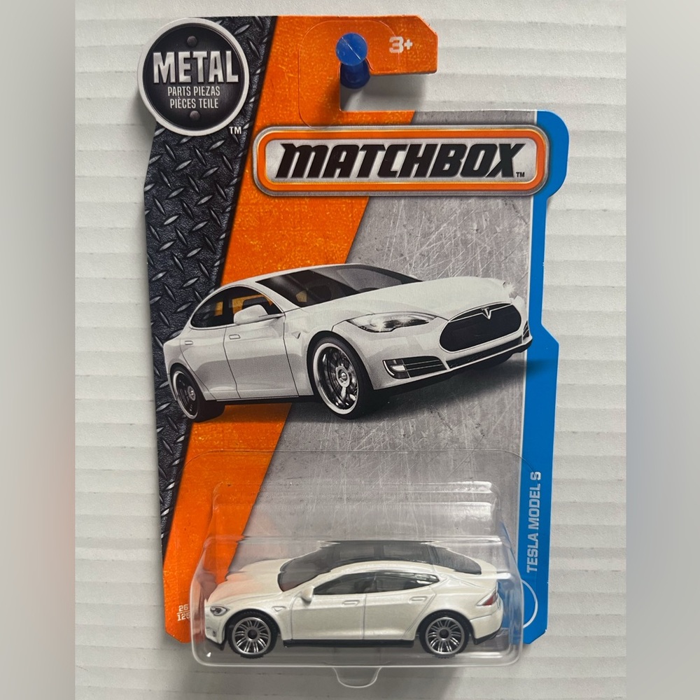 Matchbox Tesla Model S Toy Car - White and Black